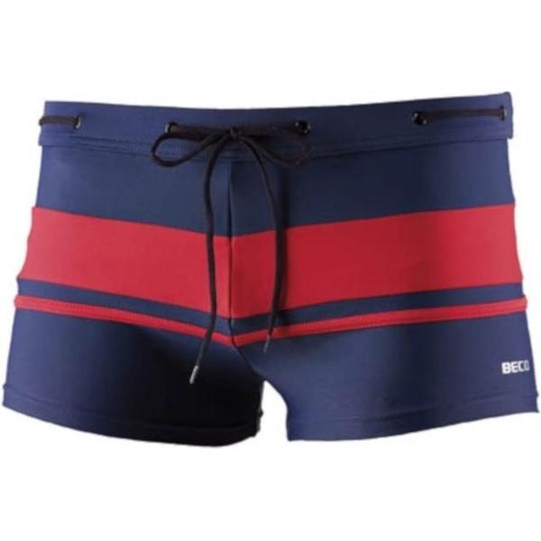 Foto van Beco Zwembroek Heren Polyamide/elastaan Marine/rood Maat S