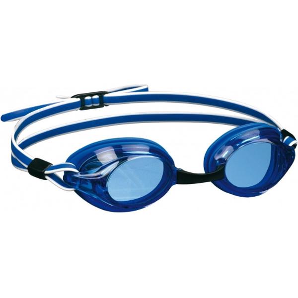 Foto van Blauw witte zwembril voor volwassenen