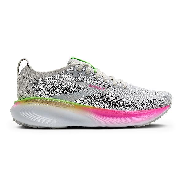 Foto van Brooks Adrenaline GTS 25 hardloopschoenen Oyster/Pink/Green dames