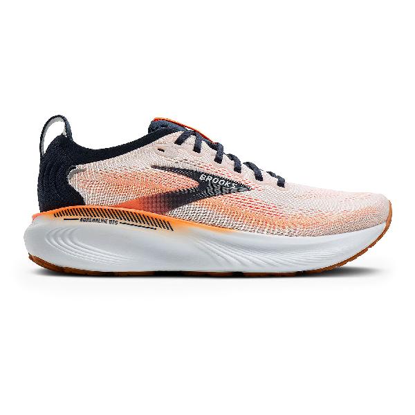Foto van Brooks Adrenaline GTS 25 hardloopschoenen White/Spellbound/Orange heren