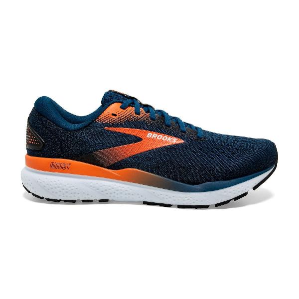 Foto van Brooks Ghost 16 hardloopschoenen blauw opal/zwart/nasturtium heren