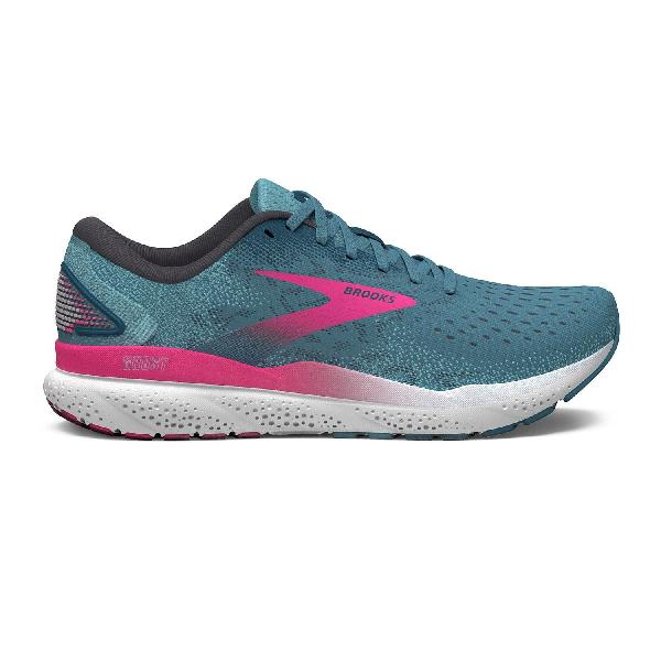 Foto van Brooks Ghost 16 hardloopschoenen blauw/roze/moroccan blauw dames