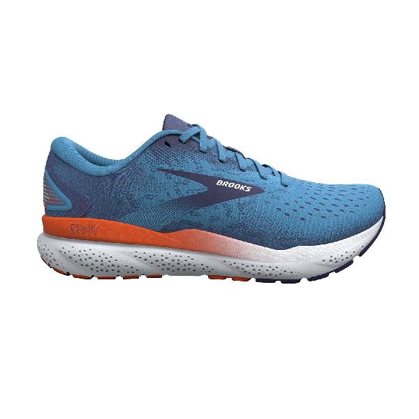 Foto van Brooks Ghost 16 hardloopschoenen blauw/wit/oranje heren