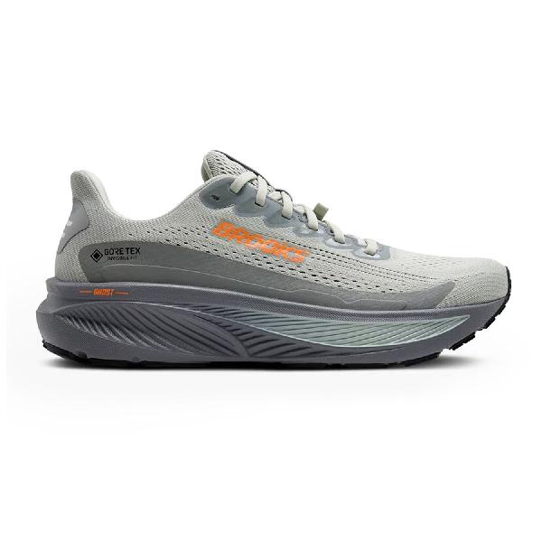 Foto van Brooks Ghost 17 GTX hardloopschoenen Smoke/Primer Grey/Orange heren