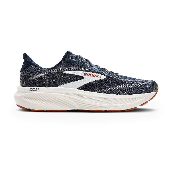 Foto van Brooks Ghost 18 hardloopschoenen Navy Blazer/Red Earth/Blue heren