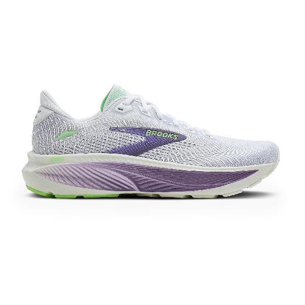 Foto van Brooks Ghost 18 hardloopschoenen White/Purple Hebe/Green dames