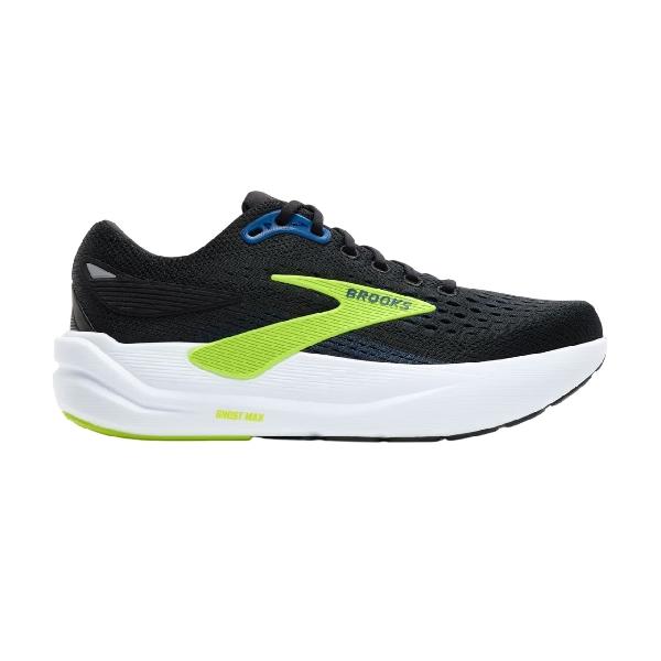 Foto van Brooks Ghost Max 3 hardloopschoenen black/navy/acid lime heren 45.5