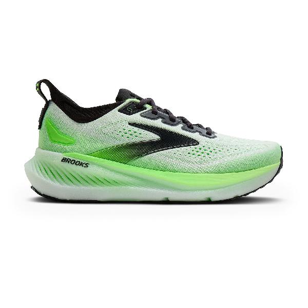 Foto van Brooks Glycerin 23 hardloopschoenen White/Phantom/Green Gecko heren