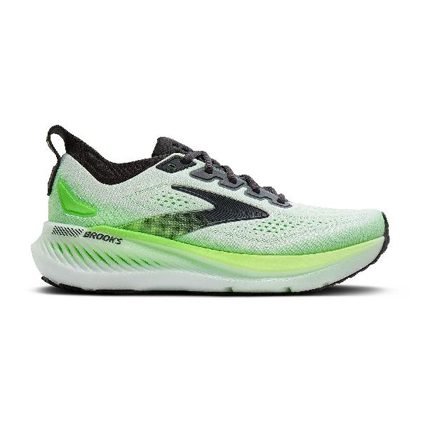 Foto van Brooks Glycerin GTS 23 hardloopschoenen White/Phantom/Green Gecko heren
