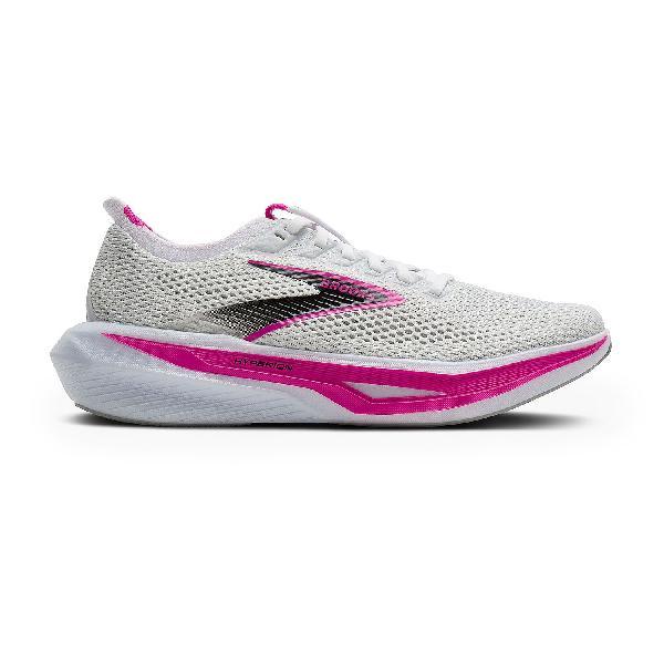 Foto van Brooks Hyperion 3 hardloopschoenen White/Luminary/Cyber Pink dames