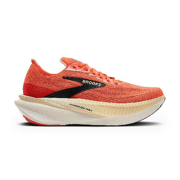 Foto van Brooks Hyperion Max 4 hardloopschoenen Tigerlily/Wood Ash/Black heren