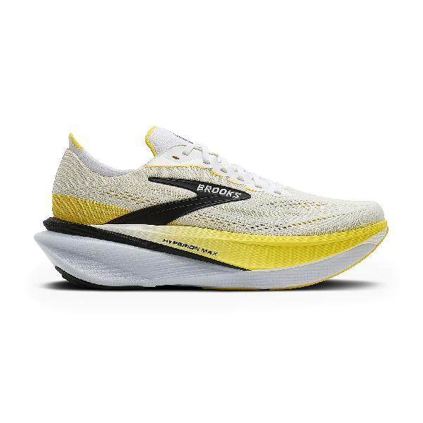 Foto van Brooks Hyperion Max 4 hardloopschoenen White/Cyber Yellow/Black heren