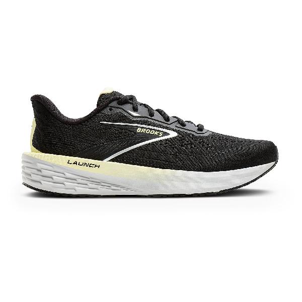 Foto van Brooks Launch 12 hardloopschoenen Black/Luminary/Oyster dames