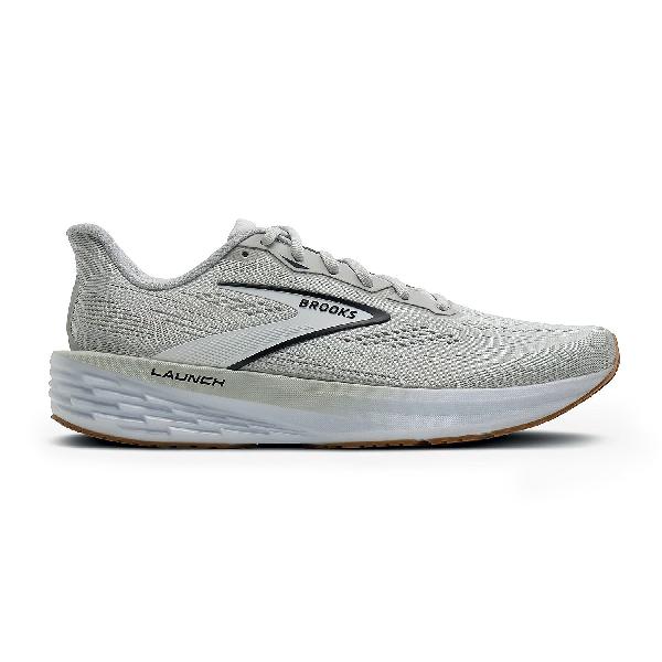 Foto van Brooks Launch 12 hardloopschoenen Oyster/White/Phantom heren