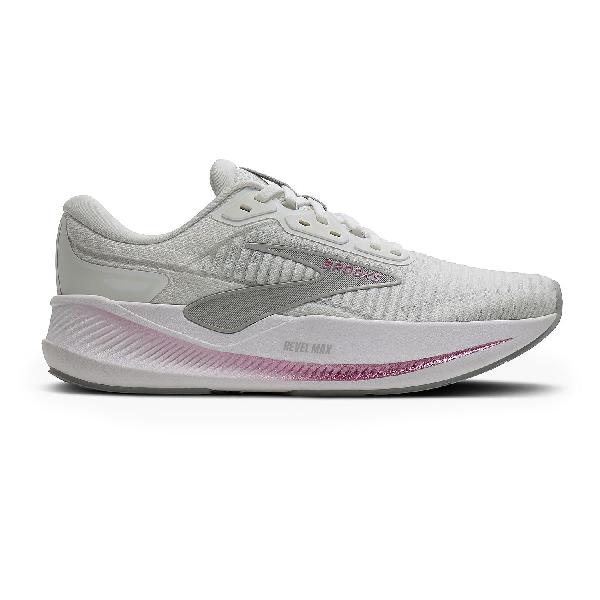 Foto van Brooks Revel Max hardloopschoenen White/Horror Mist/Metallic dames