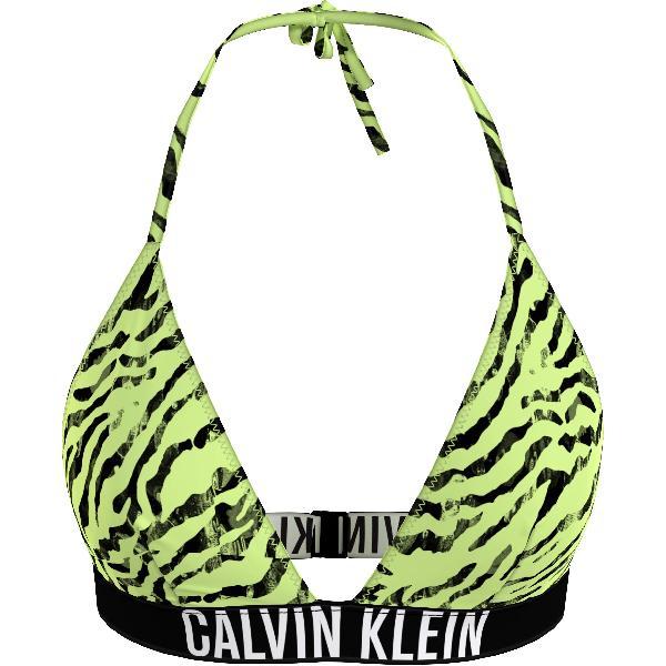 Foto van Calvin Klein Triangle Bikini Top Dames Geel Dessin