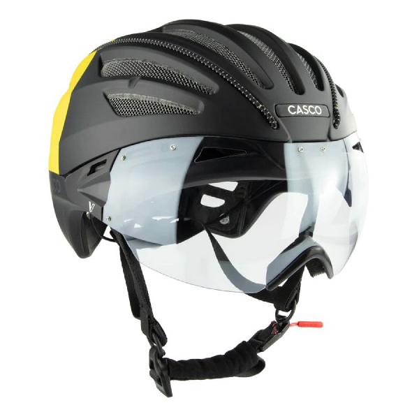 Foto van Casco SPEEDairo Nitro Shade fietshelm zwart/geel