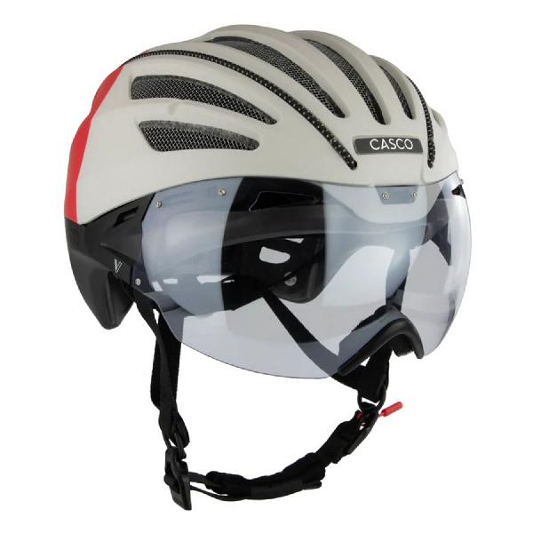 Foto van Casco SPEEDairo Nitro Silk fietshelm wit/grijs/rood