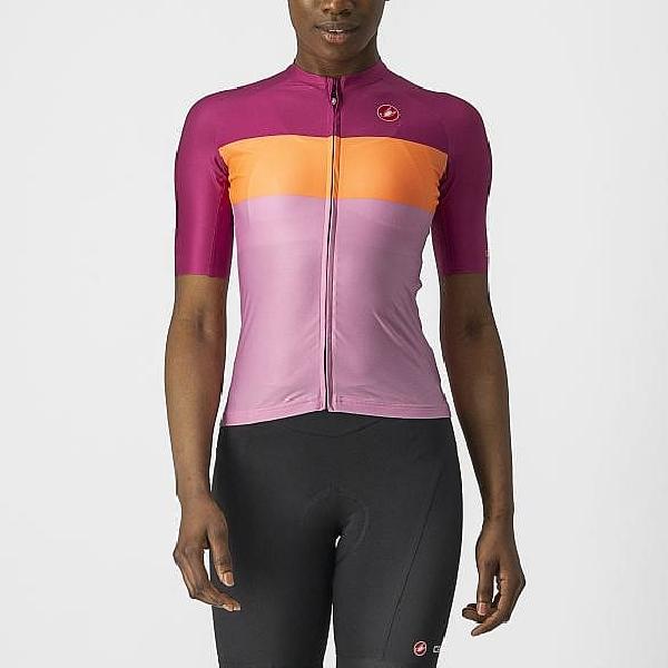 Foto van Castelli Aero Pro W fietsshirt korte mouw roze dames