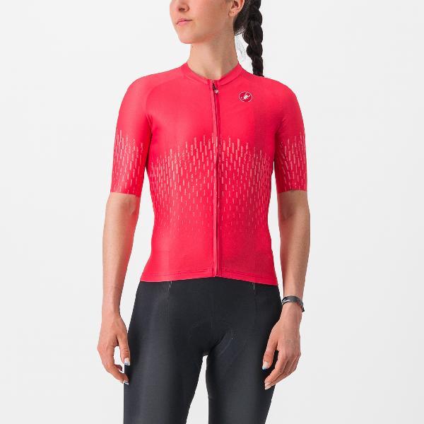Foto van Castelli Aero Pro fietsshirt korte mouw roze dames XL