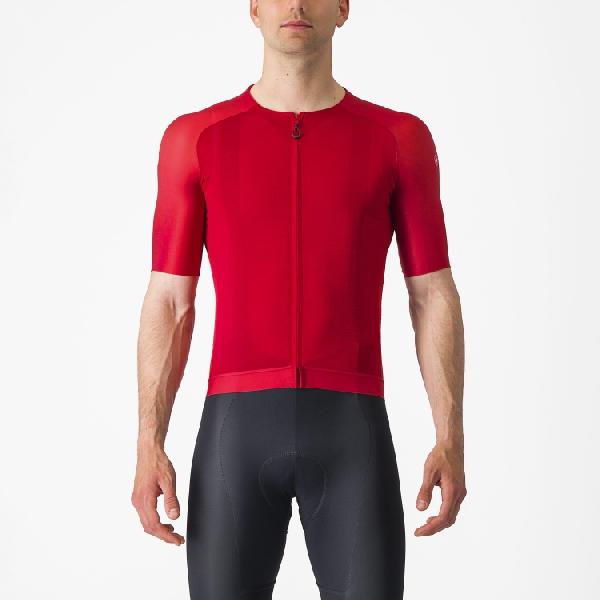 Foto van Castelli Aero Race 7.0 fietsshirt korte mouw rood heren XL