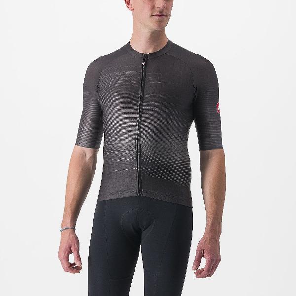 Foto van Castelli Aero race 6.0 korte mouw fietsshirt licht zwart heren