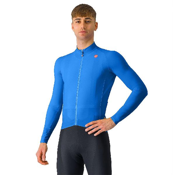 Foto van Castelli Aero race lange mouw jersey azzurro italia heren