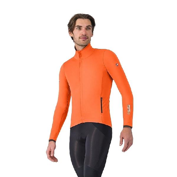 Foto van Castelli Alpha 150 fietsjack brilliant orange/dark grey heren