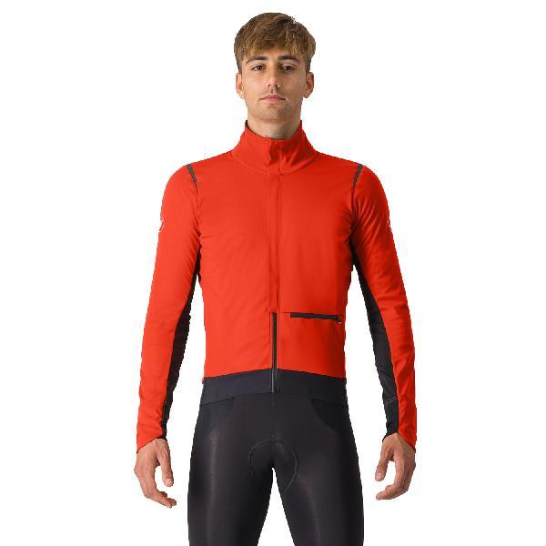 Foto van Castelli Alpha Doppio RoS lange mouw fietsjack red ochre/black reflex heren XXL