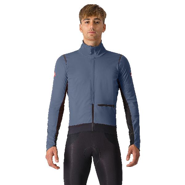 Foto van Castelli Alpha Doppio RoS lange mouw fietsjack twilight blue/silver reflex heren