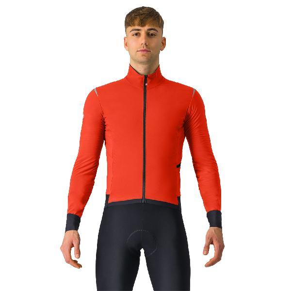 Foto van Castelli Alpha Flight RoS lange mouw fietsjack red ochre/black reflex heren XL