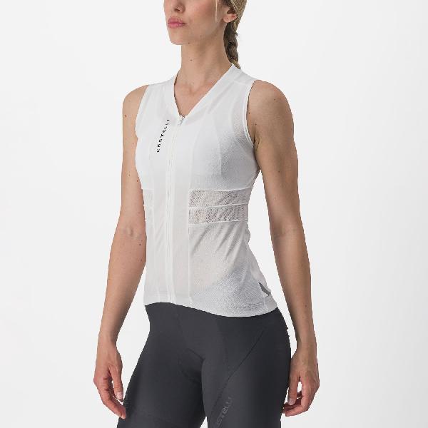 Foto van Castelli Anima 4 mouwloos fietsshirt wit dames XL