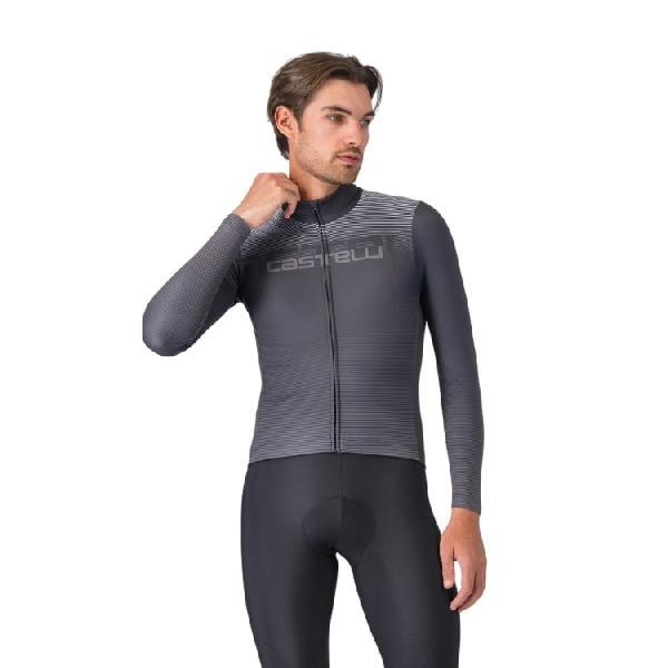 Foto van Castelli Apice Thermal fietsshirt lange mouw dark gray heren XXL
