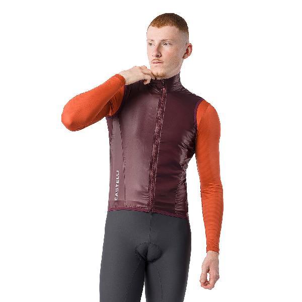 Foto van Castelli Aria 2 fietsvest mouwloos deep bordeaux heren
