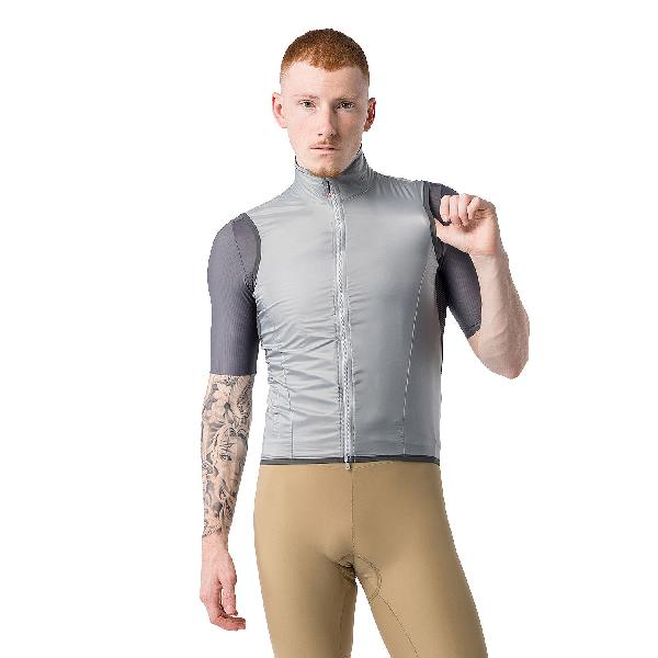 Foto van Castelli Aria 2 fietsvest mouwloos silver gray/dark gray heren