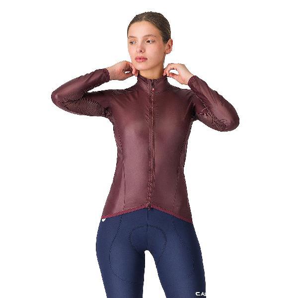 Foto van Castelli Aria Shell 2 fietsjack deep bordeaux dames
