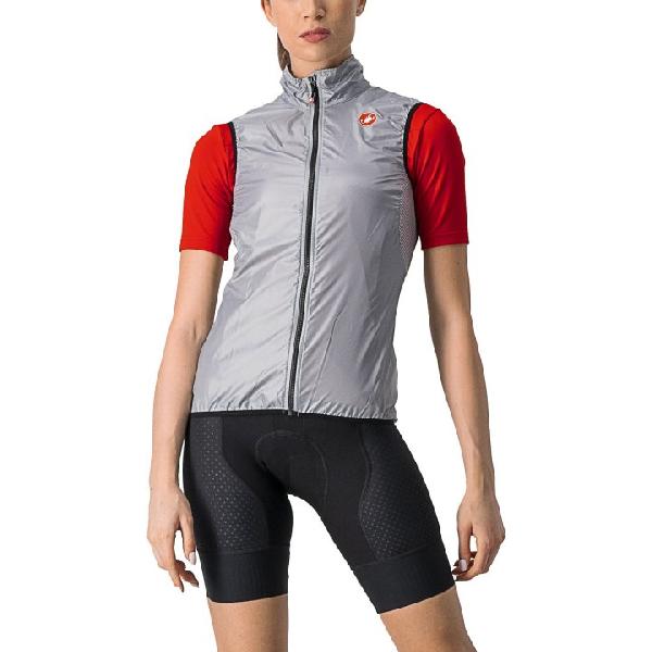 Foto van Castelli Aria fietsvest mouwloos zilver dames XL