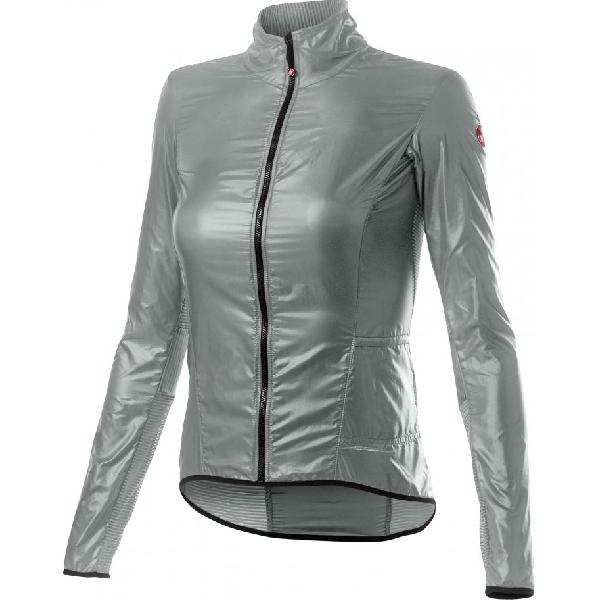 Foto van Castelli Aria shell fietsjack zilver dames M