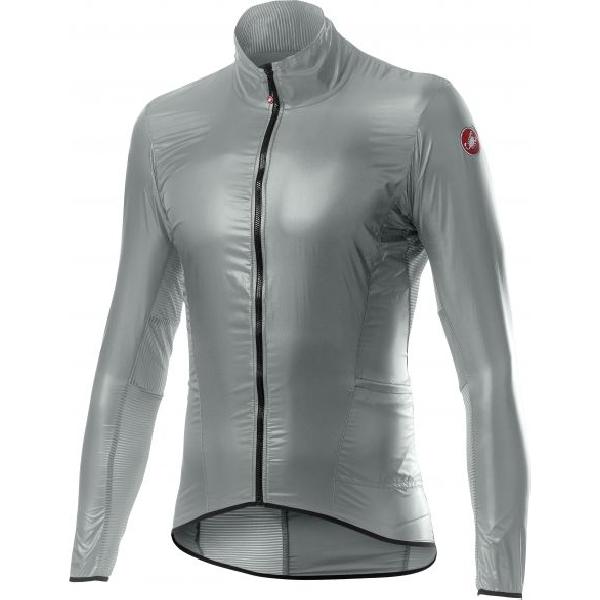 Foto van Castelli Aria shell fietsjack zilver heren L