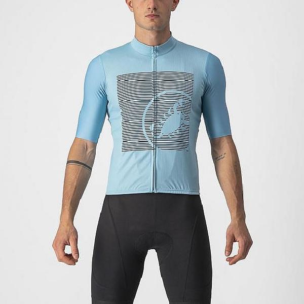 Foto van Castelli Bagarre korte mouw fietsshirt blauw heren