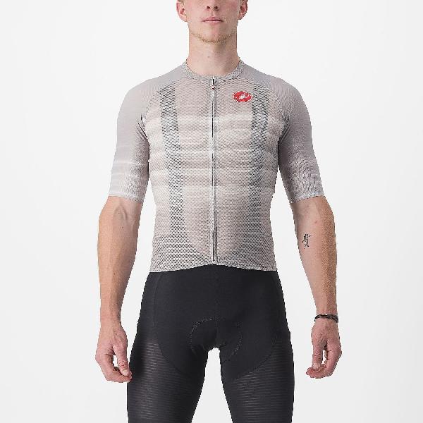 Foto van Castelli Climber's 3.0 SL2 korte mouw fietsshirt zilvergrijs heren