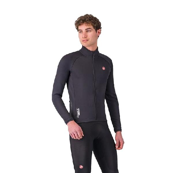 Foto van Castelli Competizione fietsjack lange mouw light black heren