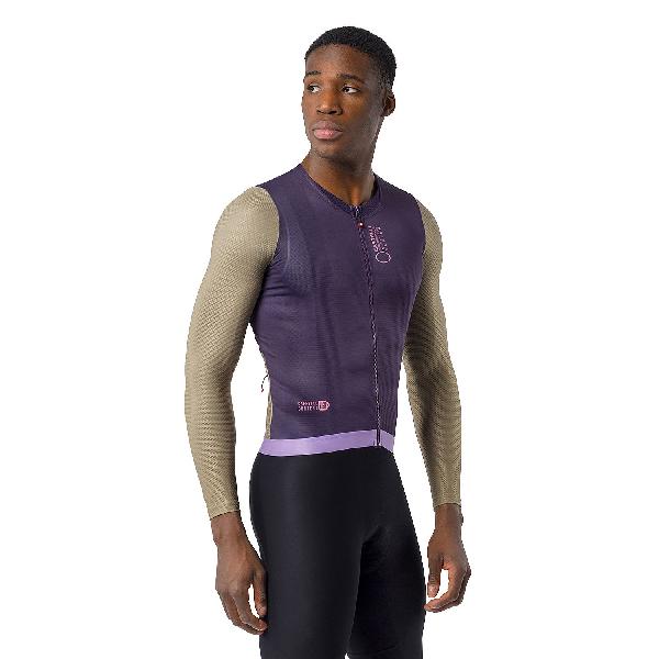 Foto van Castelli Corretto fietsshirt lange mouw night shade/elmwood-rosa giro heren