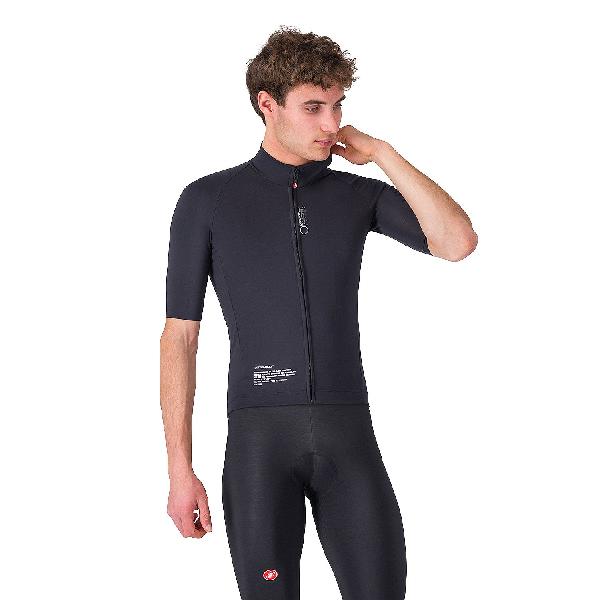 Foto van Castelli Do.Di.Ci. fietsjack korte mouw light black heren