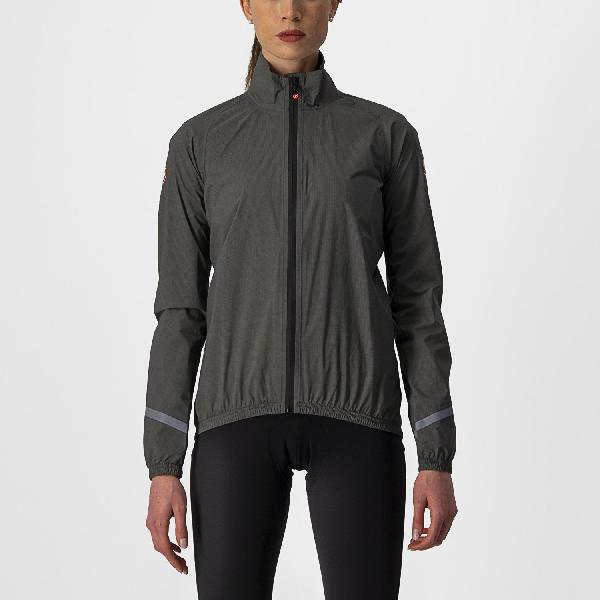 Foto van Castelli Emergency 2 regenjack lange mouw groen dames M