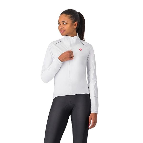 Foto van Castelli Emergency 3 W Rain Jacket fietsjas lange mouw wit dames