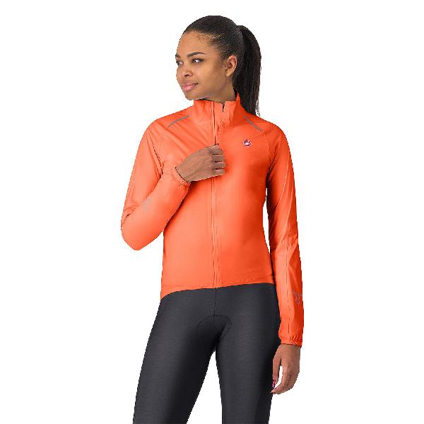 Foto van Castelli Emergency 3 regenjack brilliant orange dames