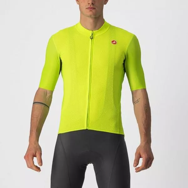 Foto van Castelli Endurance Elite korte mouw fietsshirt groen heren M