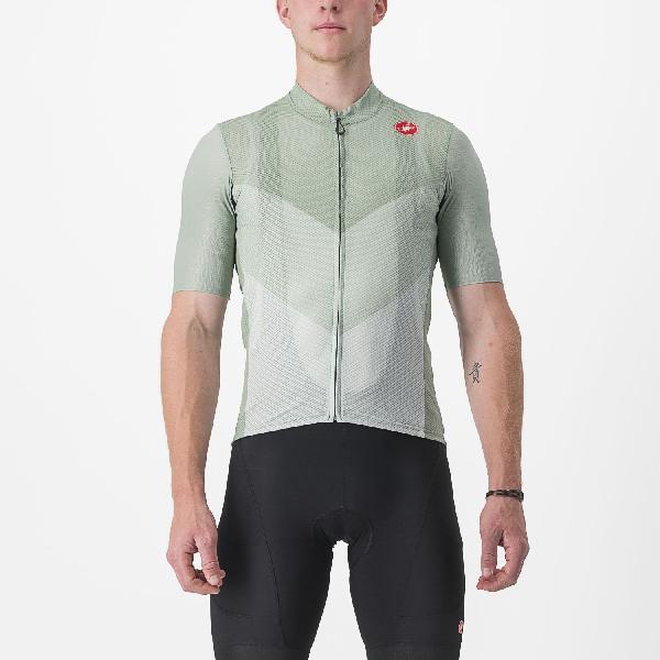 Foto van Castelli Endurance Pro korte mouw fietsshirt groen heren XL