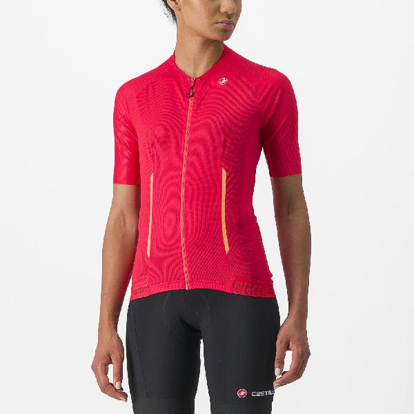 Foto van Castelli Endurance fietsshirt korte mouw roze dames S